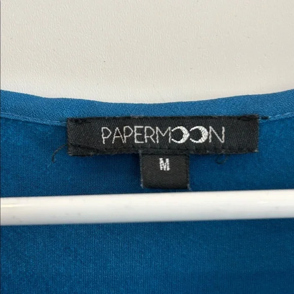 Papermoon Teal Ruffle Sleeve Blouse - Picture 2 of 3